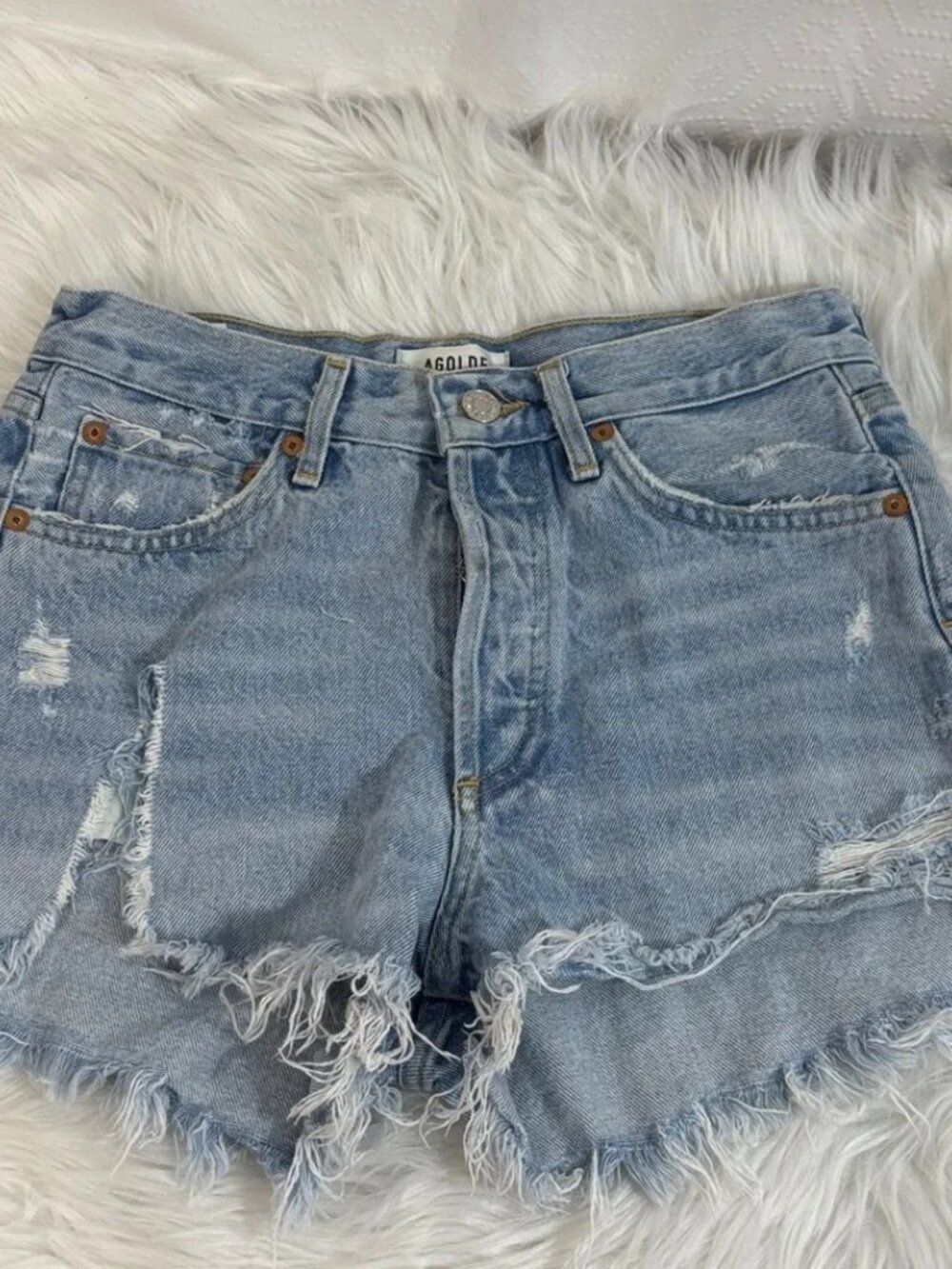 AGOLDE Parker Shorts denim jeans cut off blue 25
